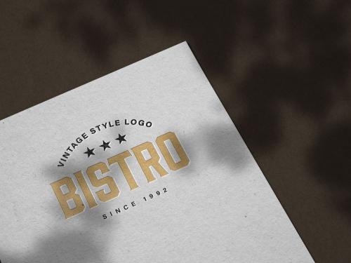 
Debossed Logo Mockup on Uncoated Paper - 372781180