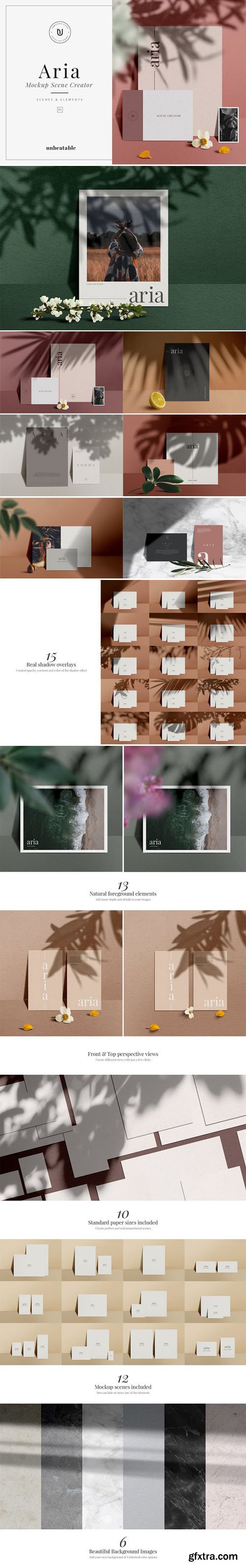 Aria - 10+ Scene Creator PSD Mockups Templates