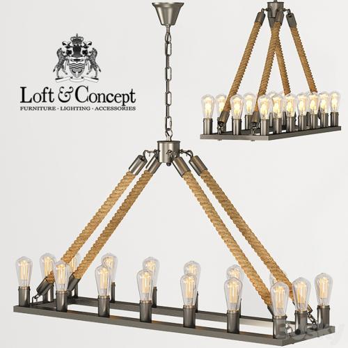 Chandelier Square Large Loft Rope Ligh