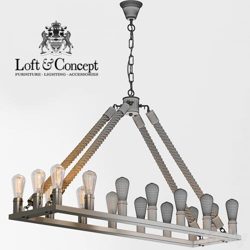 Chandelier Square Large Loft Rope Ligh