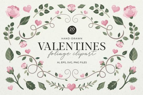 Valentines Foliage Graphic Pack