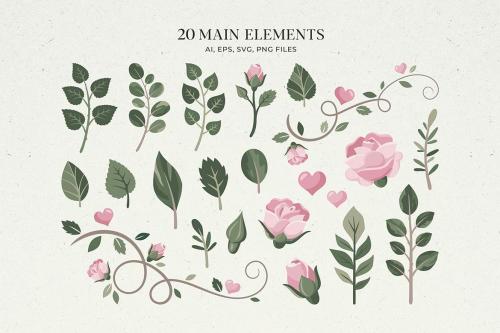 Valentines Foliage Graphic Pack