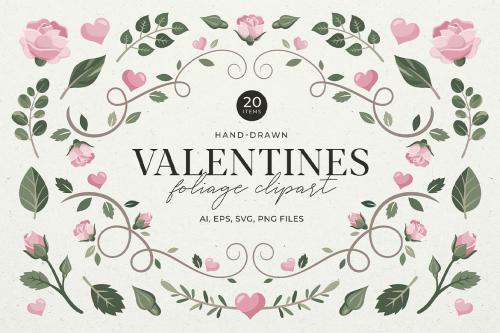 Valentines Foliage Graphic Pack