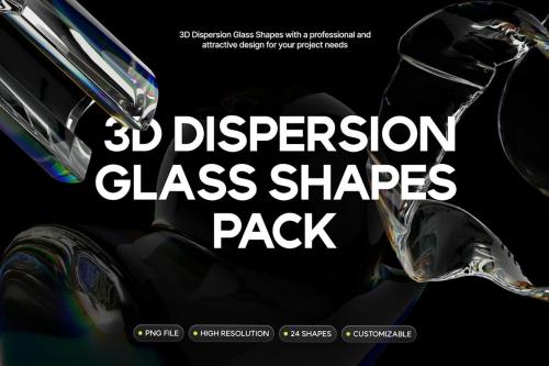 Dispersion 3D Glass Shapes Pack