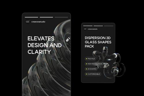 Dispersion 3D Glass Shapes Pack