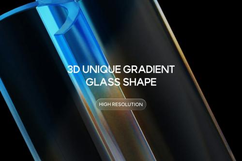 3D Unique Gradient Glass Shape