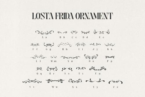 Losta Frida - Decorative Serif family