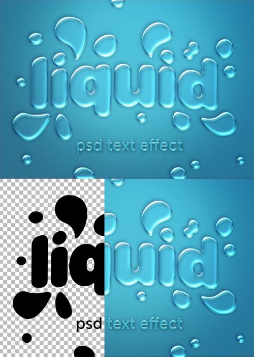 Water Text Effect Mockup - 373579291