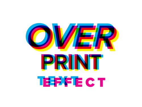 Editable Overprint Text Style Effect - 373740537