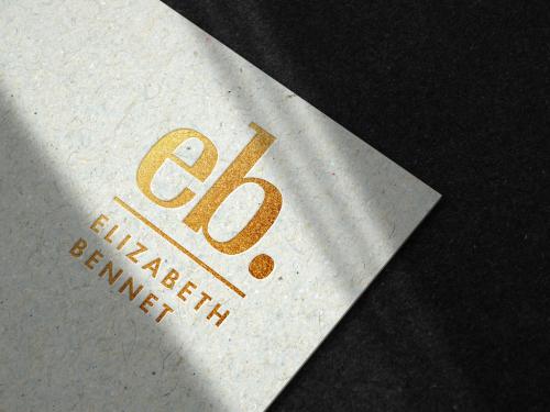 
Luxury Gold Logo Mockup on Recycled Paper - 373761347