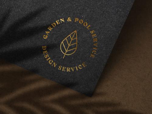 
Luxury Gold Logo Mockup on Black Paper Texture - 373761397