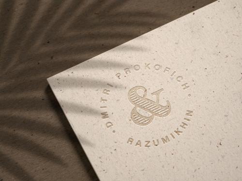 
Debossed Logo Mockup on Recycled Kraft Paper - 373778369