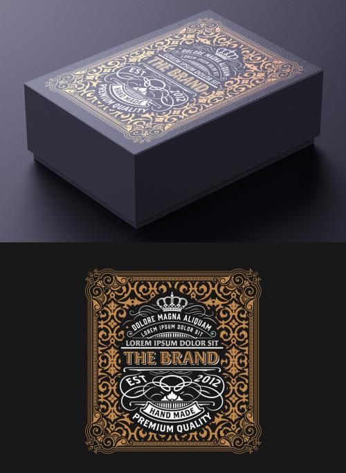 Vintage Box Design Layout  - 373975772