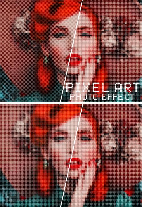 Pixel Art Photo Effect  - 373980160