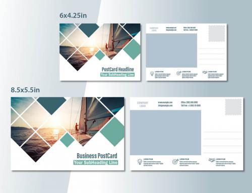 Business Postcard Layout Set - 374166377