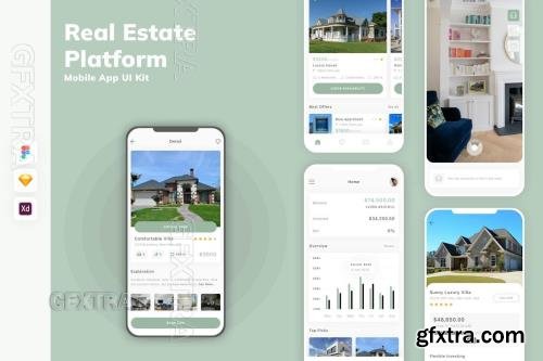 Real Estate Platform Mobile App UI Kit 7SP2L5D