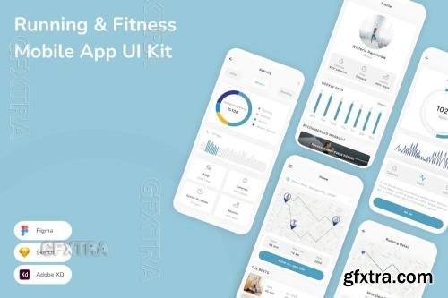 Running & Fitness Mobile App UI Kit FG9D4TS