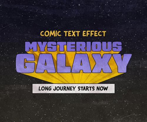 Sci-Fi 3D Comic Text Effect Mockup - 374337045