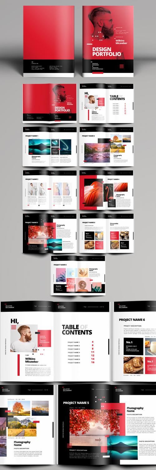 Red Portfolio Brochure Layout - 374360186