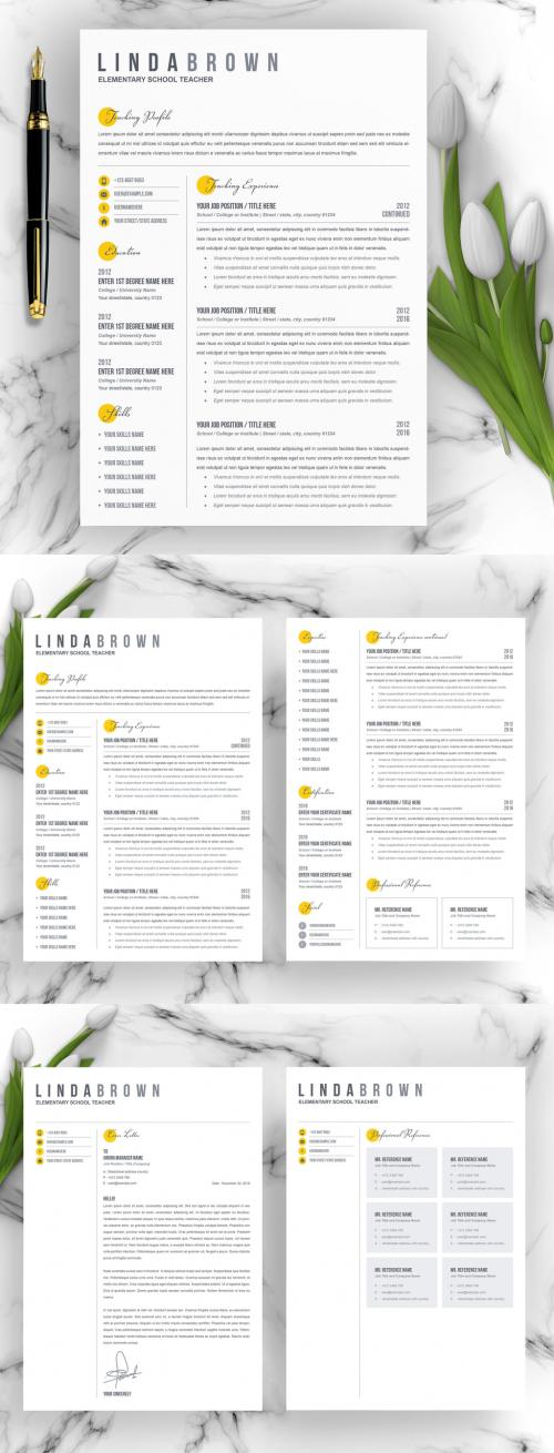 Modern Resume Layout Kit - 374374391