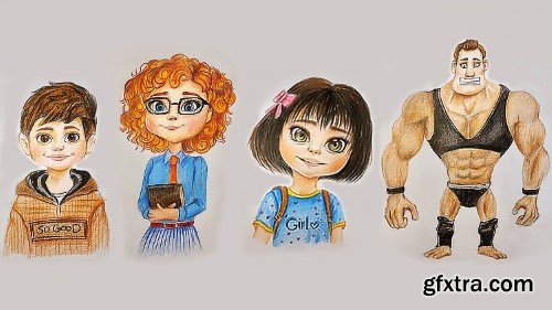 Ultimate Cartoon Character Drawing With Colored Pencil