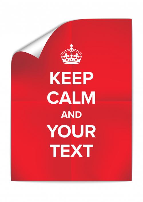 Keep Calm Folded Poster Layout - 374960329