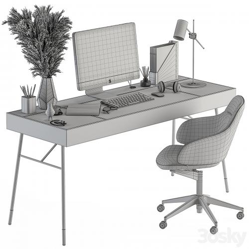 Home Office Black and Wood Table - Office Furniture 296