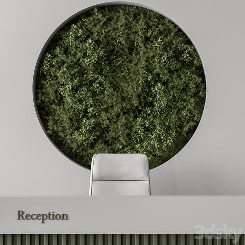 Reception Desk and Wall Decor with vertical Garden - Office Set 312