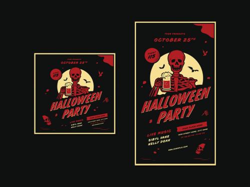 Halloween Party Social Media Posts - 375177028