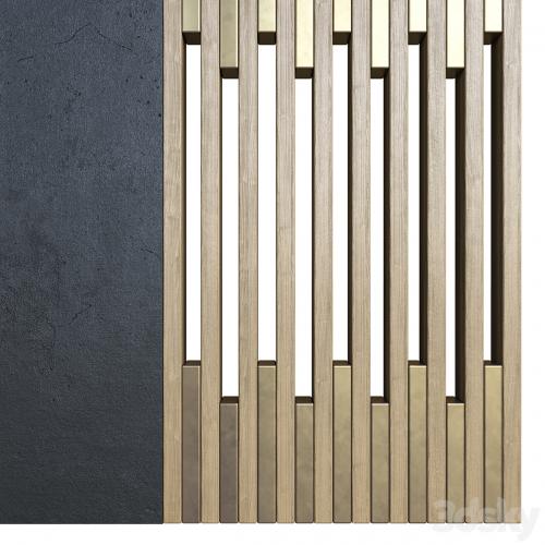 Partition with slats