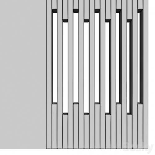 Partition with slats