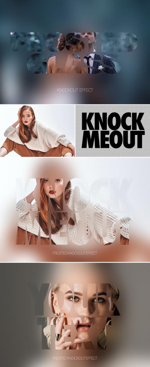 Frosted Glass Knockout Effect  - 375189933