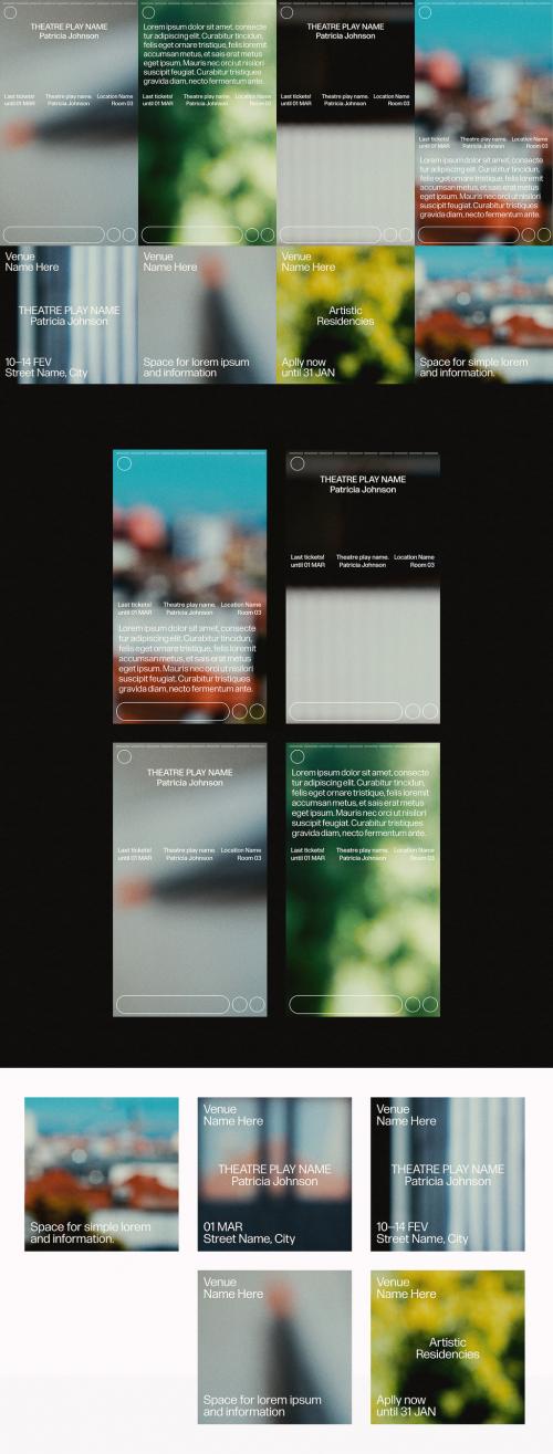 Dream Landscapes Social Media Layout Set - 375206316