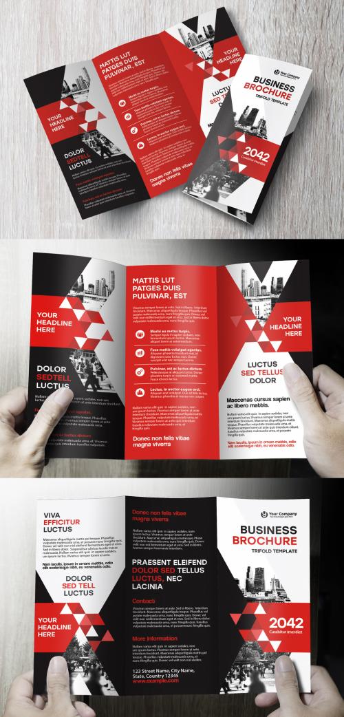 Modern and Stylish Trifold Brochure Layout - 375255680