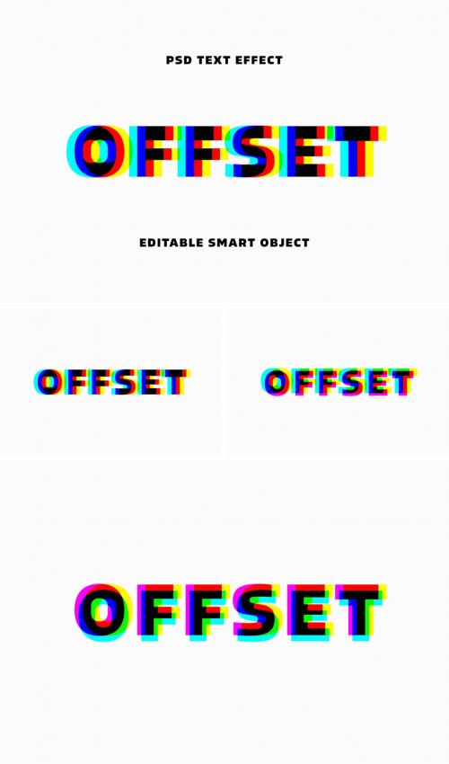 Anaglyphic Stereo Offset Text Effect Mockup - 375430089