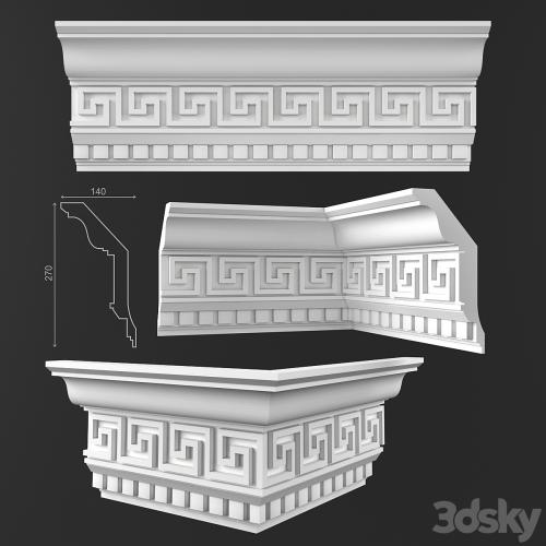 Ceiling cornice 50 KO 016 Gp