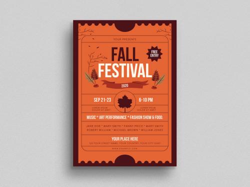 Autumn Festival Flyer Layout - 375465644