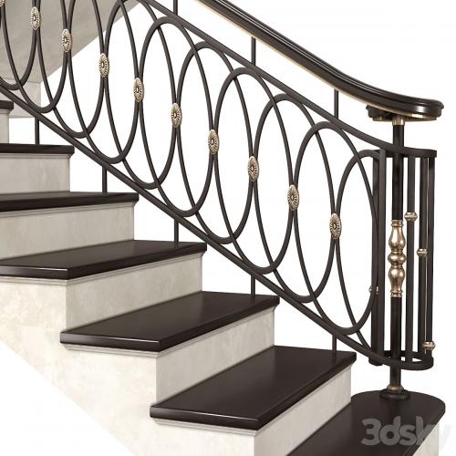 Modern stair staircase in Art Deco style.