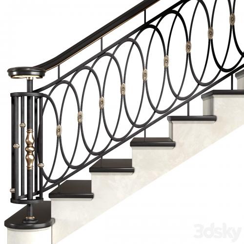 Modern stair staircase in Art Deco style.