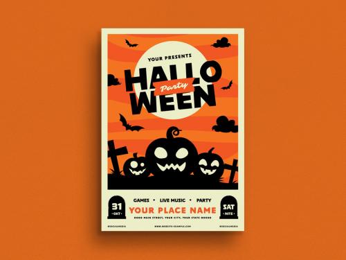 Halloween Party Flyer Layout - 375465724