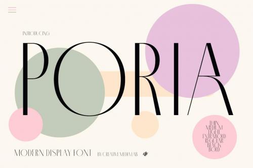 Poria - Modern Branding Logo font