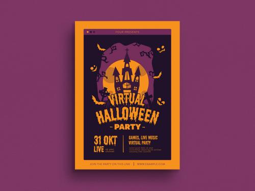 Halloween Party Flyer Layout - 375465747