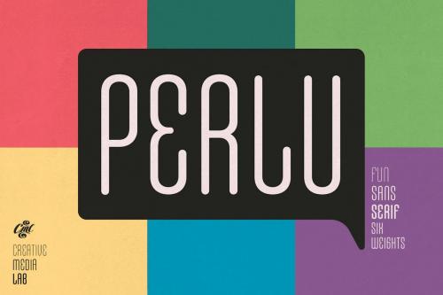 Perlu Sans - modern & fun san serif font