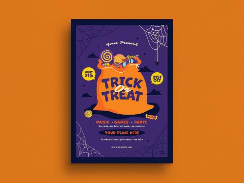 Trick or Treat Flyer Layout - 375466000