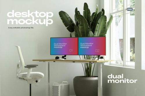 Desktop Mockup Dual