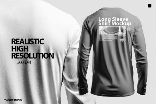 Realistic Long-Sleeved Shirt Mockup