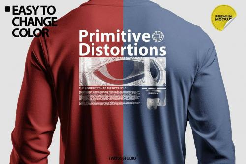 Realistic Long-Sleeved Shirt Mockup