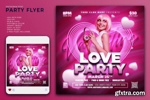 Valentines Day Flyer Design Pack 1 11xPSD