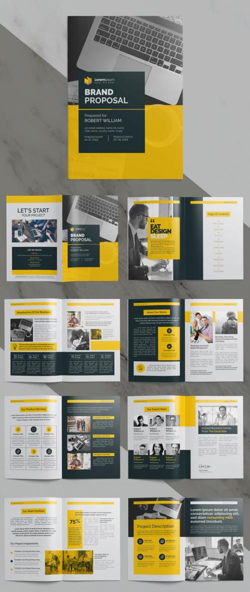 Brand Proposal Business Brochure with Clean Layout - 375655344