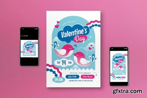 Valentines Day Flyer Design Pack 4 15xPSD